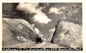 H48/ Manchester Tennessee Postcard RPPC c1940s Gateway to Highland Rim
