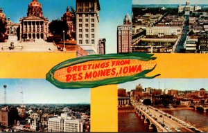 Greetings From Des Moines Iowa Multi View