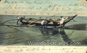 Fisherman's Boat Manila Philippines 1906 Missing Stamp 