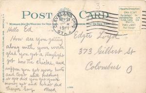 Cleveland Ohio~Gordon Park Boating~Weeping Willow Trees~1911 Postcard