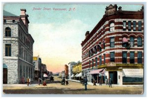 c1910 Pender Street Vancouver British Columbia Canada Antique Postcard