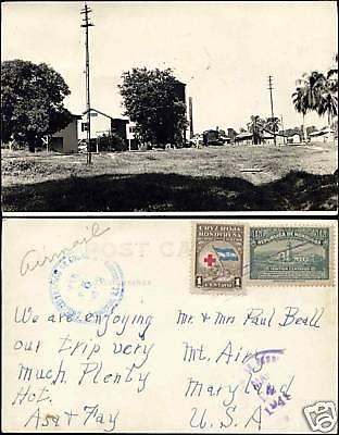 honduras, TEGUCIGALPA, Unknown Complex, TRAIN 40s RPPC