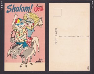 ISRAEL, Comic postcard, Shalom from Israel, Unposted