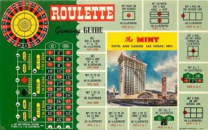 Postcard Nevada Las Vegas Mint Hotel Casino roulette Gambling Shepard  23-282