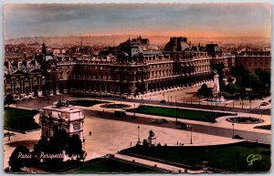 Perspective Sur Le Louvre Paris France Panorama Buildings & Grounds Postcard