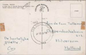 Mexico Tijuana A Night View Avenida Revolucion Postcard C346