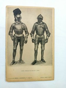 Vintage Postcard Arneses De Carlos Spain Real Armeria Madrid Armour Knight