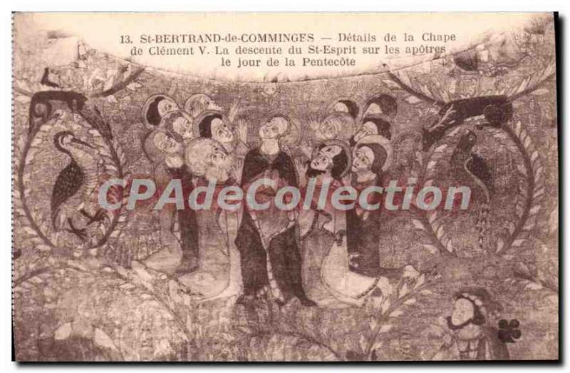 Postcard Old St Bertrand de Comminges Details Of The Fork descent of the Holy...