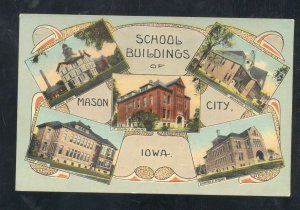 MASON CITY IOWA SCHOOL BUILDINGS MULTI VIEW VINTAGE POSTCARD IA.