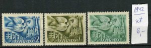 266364 Slovakia 1942 year stamps set PIGEON