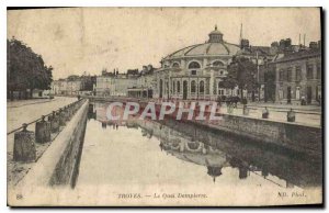Postcard Old Troyes Le Quai Dampierre