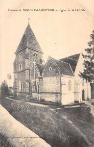 Nogent Le Rotrou France birds eye view Eglise de Margon church antique pc Z22503 