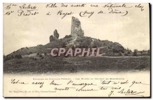Old Postcard Surroundings of Clermont Ferrand The ruins of the castle Montrognon