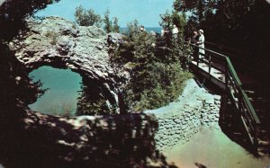 Vintage Postcard 1950 Arch Rock Mackinac Island Michigan MI