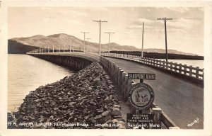 H83/ Sandpoint Idaho RPPC Postcard c40s World's Largest All Wood Bridge182