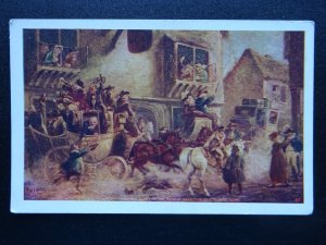 York Coaching Scene THE GEORGE - OLD COUNTRY INN Artist J.C.Maggs c1915 Postcard