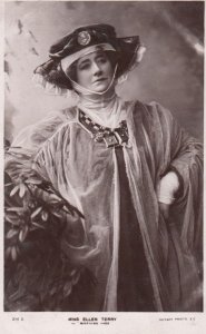 Miss Ellen Terry As Mistress Page Vintage Real Photo Postcard