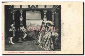 Postcard Old Fashion Palace Costume Cloth of camp Interview d & # 1520 39Or