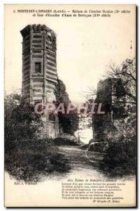 Old Postcard Montfort L & # 39Amaury Ruins of & # 39Ancien Keep and tower & #...