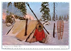 Postcard Arctic Alaskan Winter Camping out at 59 degrees Below Zero AK ACE177