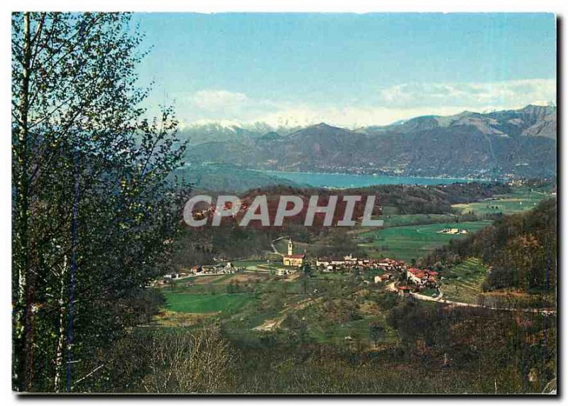 Modern Postcard Panorama knew Sessa Lago Maggiore e Monta Rosa