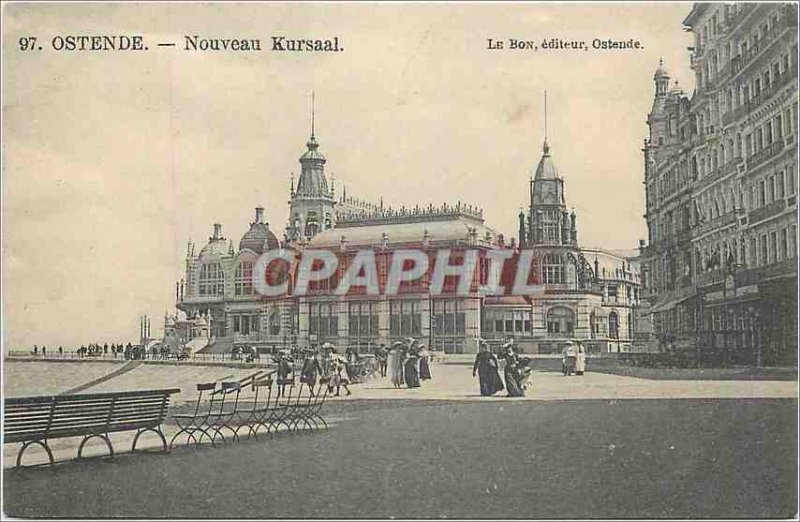 Old Postcard new Kursaal Oostende