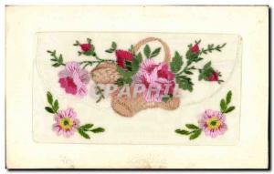 Old Postcard Fantasy Flowers Toil?e