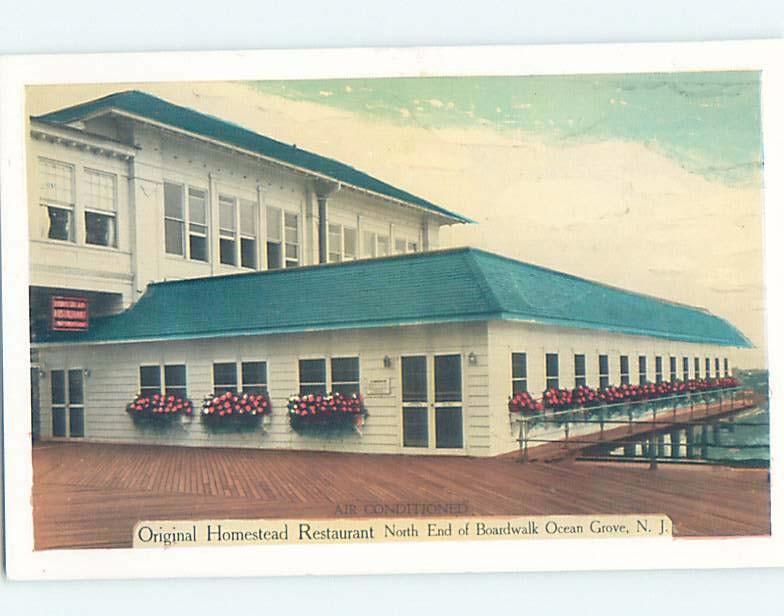 1940's HOMESTEAD RESTAURANT ON BOARDWALK Ocean Grove In Neptune NJ B9234