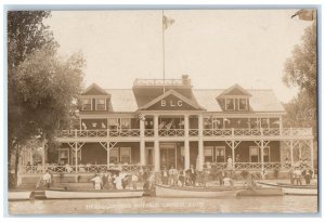 c1910's Headquarters Buffalo Launch Club New York NY RPPC Photo Antique Postcard 