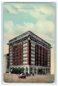 1913 New Hotel Utica, Utica New York NY Posted Antique Postcard