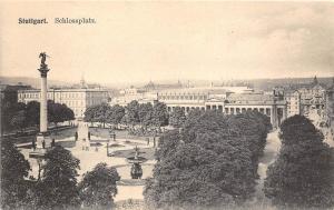 B2433 Germany Stuttgart Schlossplatz 1910 front/back scan