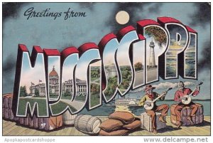 Greeting Card Of Mississippi Greetings From Mississippi 1941
