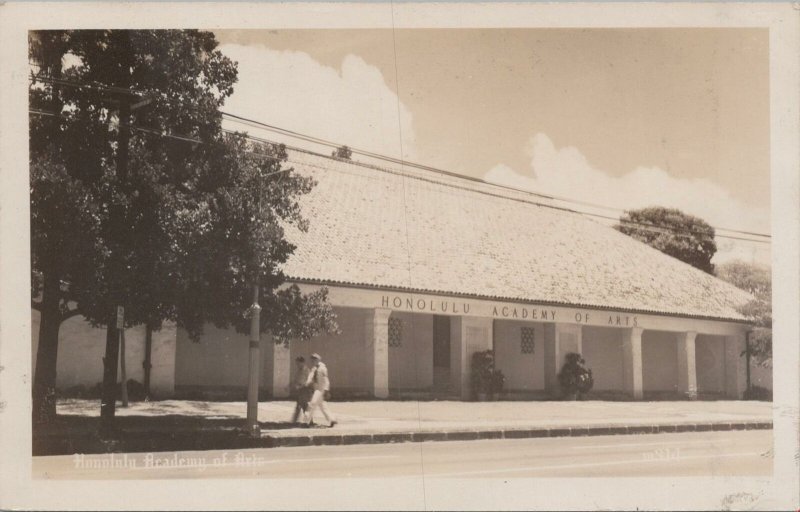 RPPC Postcard Honolulu Academy of the Arts Hawaii HI