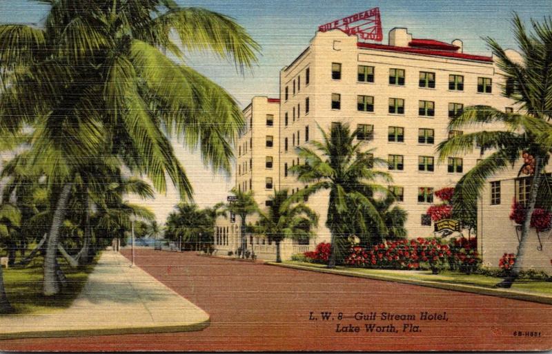 Florida Lake Worth The Gulf Stream Hotel 1956 Curteich