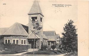 B42/ Arlington New Jersey NJ Postcard 1905 First Baptist Church Building