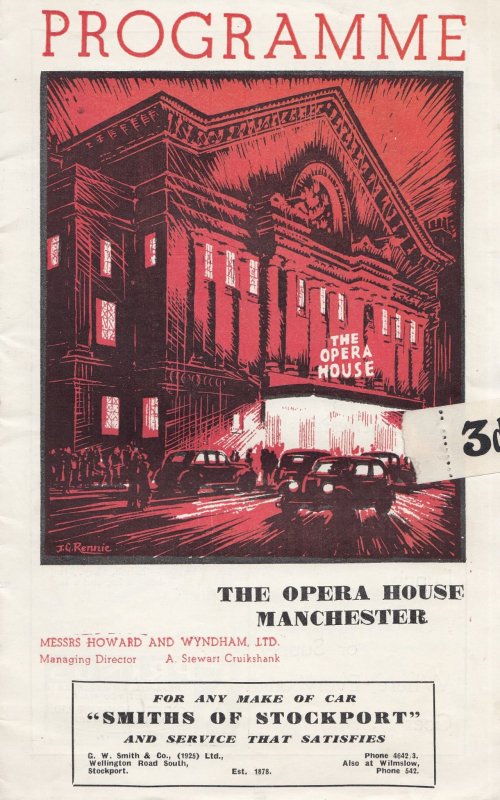 Manchester Opera House Siegfried Wagner Classical Concert Old Theatre Programme