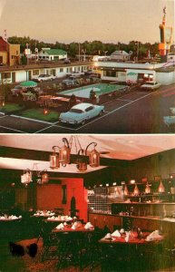 1950s Amarillo Texas Route 66 Swimming Pool night Route 66 Postcard 25-11387