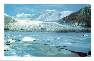 Mendenhall Glacier Juneau in Winter Alaska Postcard 1995