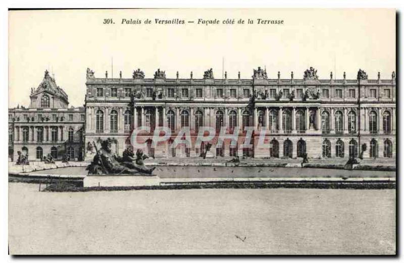 CPA Palais de Versailles Facade cote de la Terrasse 