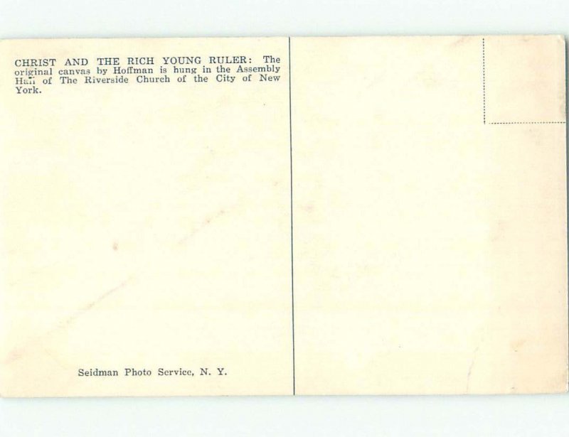 old rppc JESUS PAINTING AT CHURCH New York City NY i6795