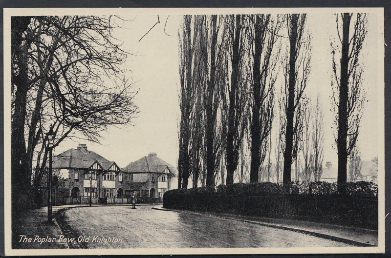 Leicestershire Postcard - The Poplar Row, Old Knighton   RS6162