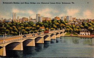 Bridges Mayo Bridge Over James River Richmond Virginia