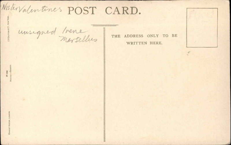 Christmas or Valentine Child in Santa Claus Hat c1910 Postcard ERNEST NISTER