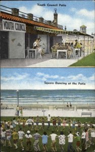 Daytona Beach Florida FL Youth Council Patio Square Dancing Vintage Postcard