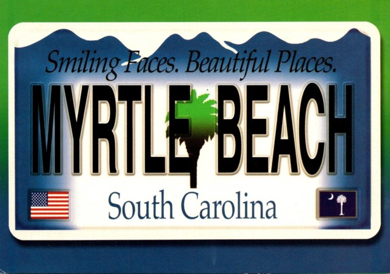 South Carolina Myrtle Beach Smiling Faces Beautiful Places Automobile Tag