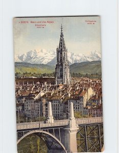 Postcard Bern und die Alpen Bern Switzerland