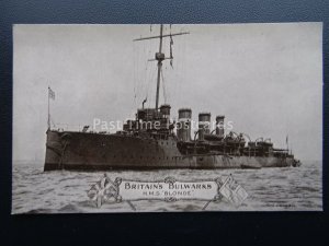 Military Vessel H.M.S. BLONDE Destroyer Class WW1 Old Postcard