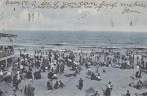 1904 OCEAN GROVE NJ Bathing Hour Ross Pavilion Postcard