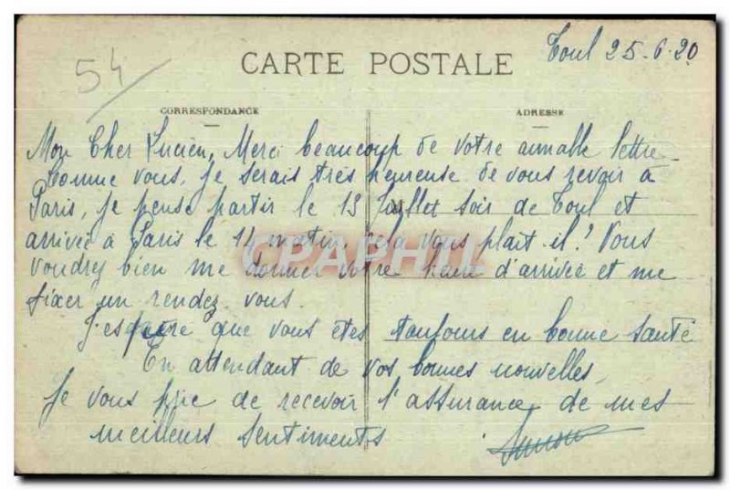 Toul - La Gare - Old Postcard