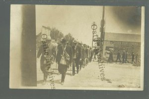 Carrington NORTH DAKOTA RPPC '10 MASONS PARADE Masonic Freemasons nrNew Rockford